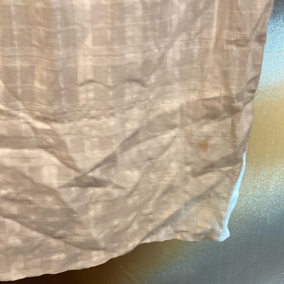 Vintage cream long christening linen gown with extra fabric in the hem.  Box A - Picture 5 of 6